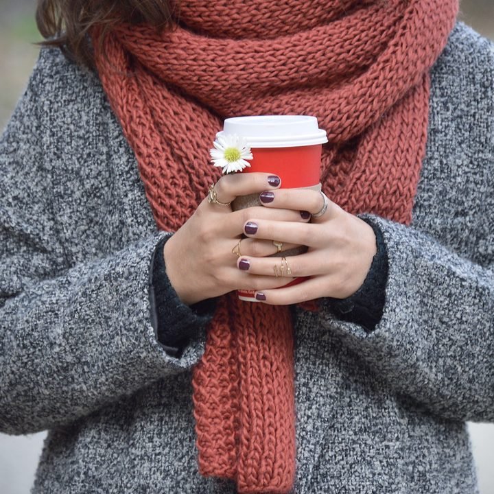 Kardigan szary melanż Otulina