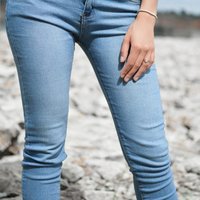 Jeansy skinny z wysokim stanem Blue